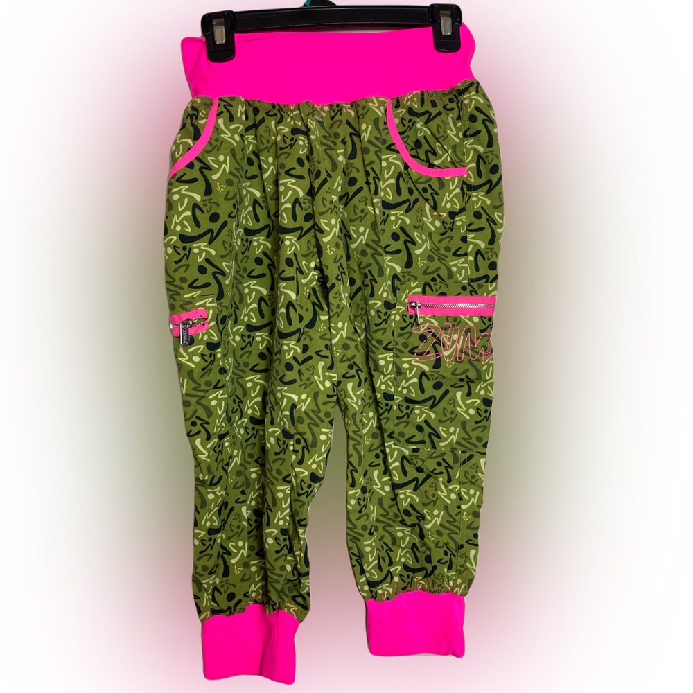 Zumba Fitness Green and Pink Track Pants